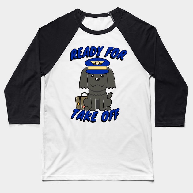 Funny Sheepdog is a pilot Baseball T-Shirt by Pet Station